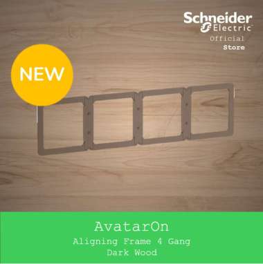 Schneider Electric AvatarOn Aligning Frame 4Gang Wood - E8331_46_WD