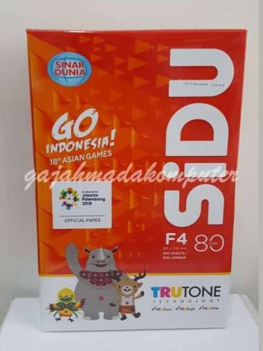 Kertas fotokopi HVS F4 80 gr 80 gsm 80gsm 80gram SIDU Sinar Dunia