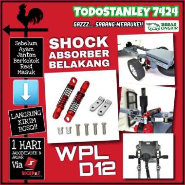 WPL D12 SUZUKI carry pickup shockbreker belakang Hitam