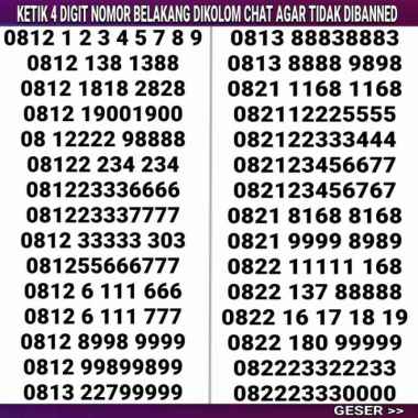 Nomor cantik simpati hoki 8888 & 9999
