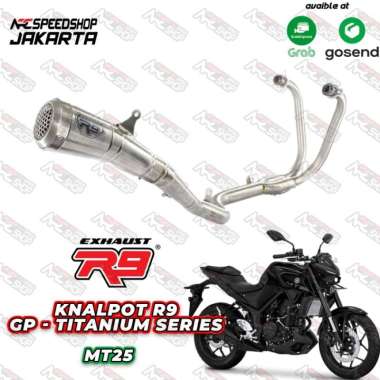 Knalpot R9 GP Series R25 / MT25 Titanium Fullsystem Multicolor