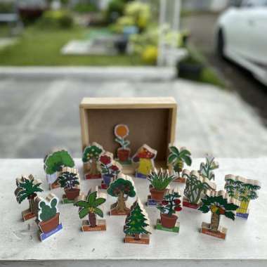 Mainan Edukasi Balok Kayu Tanaman