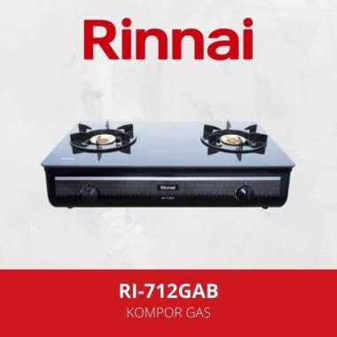 Kompor Gas Rinnai RI-712GA(B) RI 712GA RI 712 GAB Kompor gas kaca