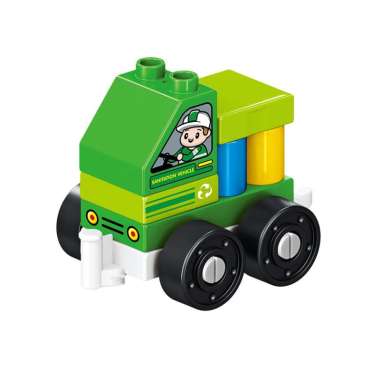 Okiedog Brix Garbage Truck 16pcs - Mainan Bongkar Pasang Anak