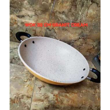 Wok Granit Cream 30cm - Wajan Granit 30cm