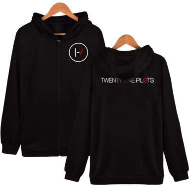 Jaket Hoodie Ziper TWENTY ONE PILOTS - Hitam, S