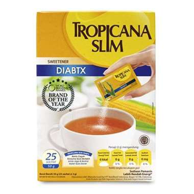 Promo Harga Tropicana Slim Sweetener Diabtx 25 pcs - Blibli
