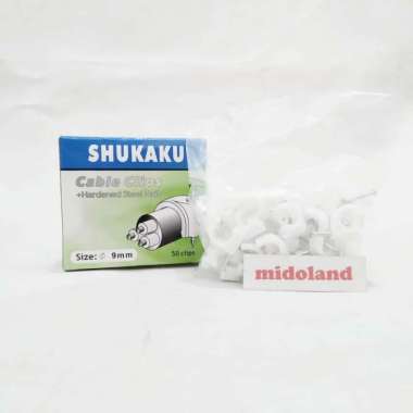 Klem Kabel Paku Beton 9mm Shukaku, Klem 9, Cable Clips 9