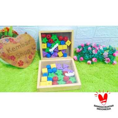 K-RONCE MONTESSORI MAINAN EDUKASI KREATIVITAS ANAK APE KOTAK MERONCE BENTUK TK PAUD random