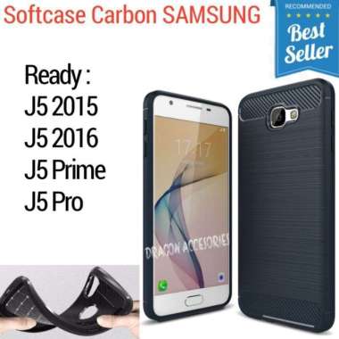 Case Softcase J5 2016 Pro Prime Samsung Silikon Slim Fit Carbon Fiber Case Casing Shockproof Cover J