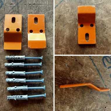 Bracket Braket Hanger Gantungan Wastafel Komplit Dengan Sekrup