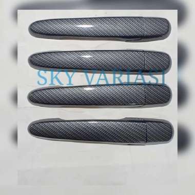 Cover Handle Pegangan Pintu Toyota Calya Carbon Hitam Black