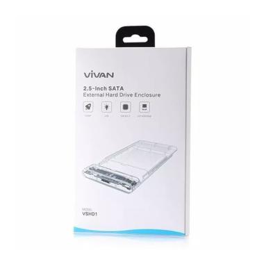 VIVAN Sata External Case SSD HDD VSHD1 Enclosure [2.5 Inch/ USB 3.0] -