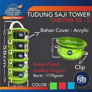 TUDUNG SAJI TOWER 5 SUSUN TABITHA / Tempat Penyimpanan Makanan 5 Susun