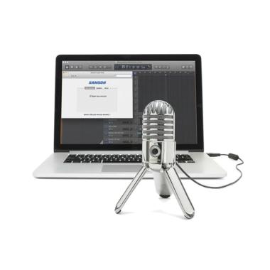 Samson Meteor Mic Studio USB Microphone Condenser Recording SILVER