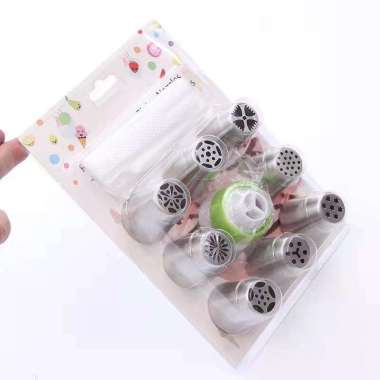 Spuit Rusia Set isi 9 pcs Spuit Kue Butter Cream Import Russian Set