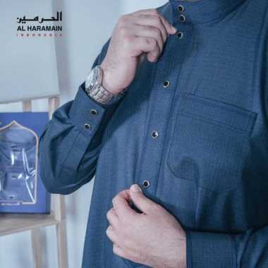 GAMIS JUBAH AL HARAMAIN PRIA DEWASA KANCING PREMIUM MANSET SEMI WOLL ORIGINAL IMPORT VIET