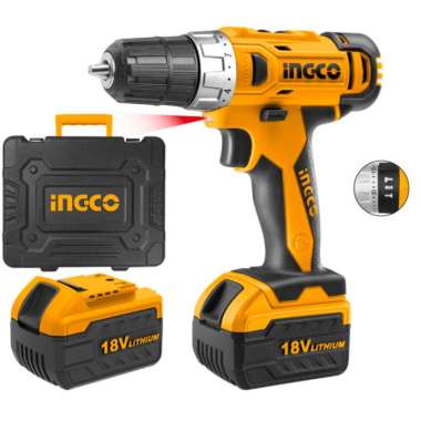 Cordless Impact Drill Bor Baterai Beton INGCO 18v Litium