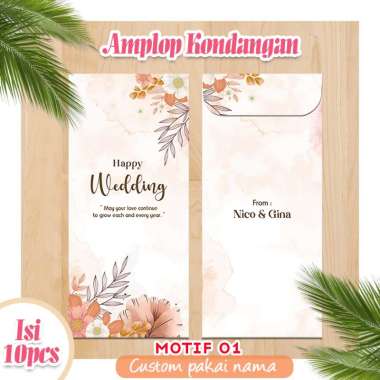 amplop kondangan custom pakai nama motif 1