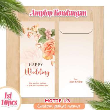amplop kondangan custom pakai nama motif 3
