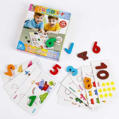 ONE-M273 Mainan Puzzle Kayu BRITISH CARD Anak / Belajar Mainan Huruf dan Angka / Kartu Alphabet Huru