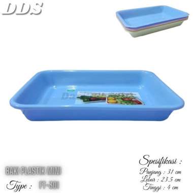 Nampan Baki Plastik Segi 31 x 24 cm Biru