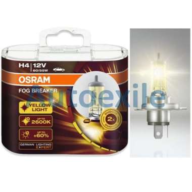 Osram Fog Breaker H4 2600K Kuning Pekat FBR Yellow Lampu Mobil APV Avanza Agya Ayla Brio Calya CRV E