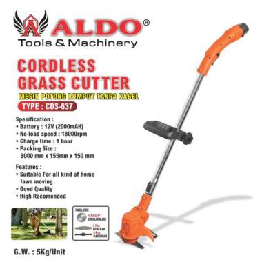 Aldo Cordless Cutter Grass Mesin Potong Rumput Batery Cds 637