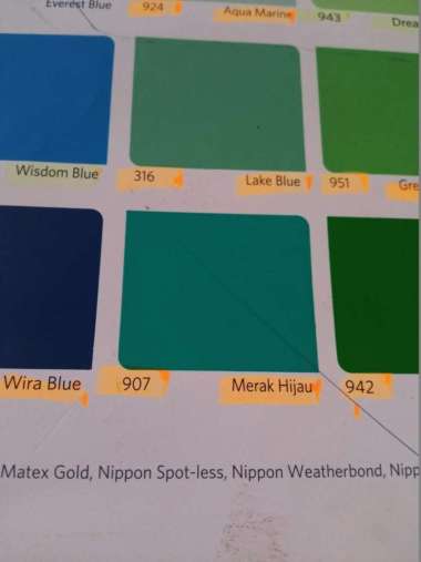 Cat Tembok 907 Merak Hijau Vinilex 5 kg Interior Dinding Rumah Paint