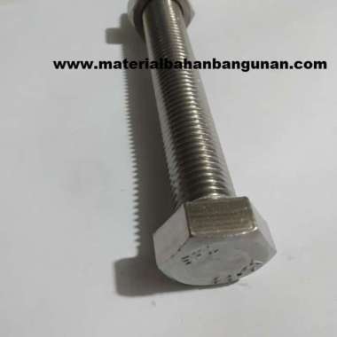 GROSIR Bolt Nut Stainless Diameter m16 Panjang 12 cm Sekrup Pengikat