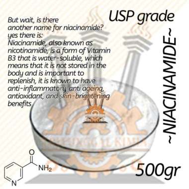 Bubuk Pemutih Kulit Niacinamide 500gram POWDER VITAMIN B3 500gr