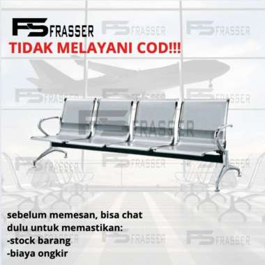 kursi bandara kursi tunggu 3 seat frasser 4seat hitam