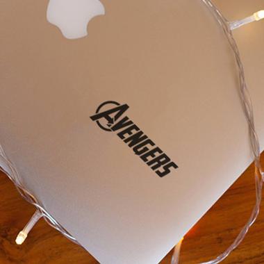 Grapinno Logo Avengers Decal Sticker Laptop for Apple MacBook [13 Inch] hitam