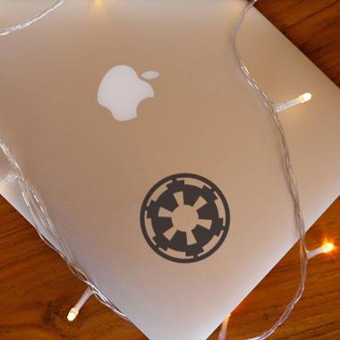 Grapinno Star Wars Imperial Logo Decal Sticker Laptop for Apple MacBook 13 Inch hitam