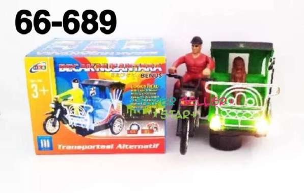 MAINAN ANAK BECAK NUSANTARA BENUS MINIATUR BECAK NUSANTAR 66-689