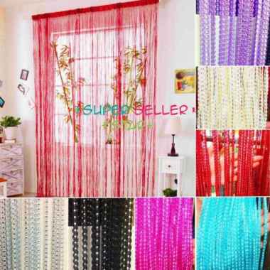 Tirai Benang Polos / Tirai Benang Gliter Terbaru / Tirai Gliter Tebal