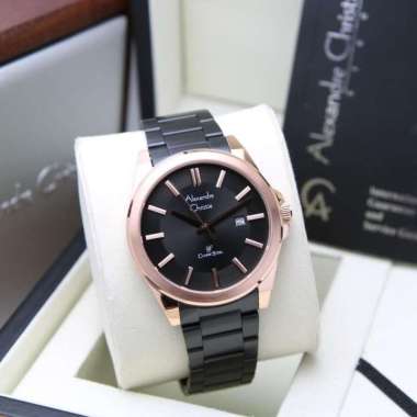 Alexandre Christie AC8663MD Classic Jam Tangan Pria Stainless Steel Black Rosegold