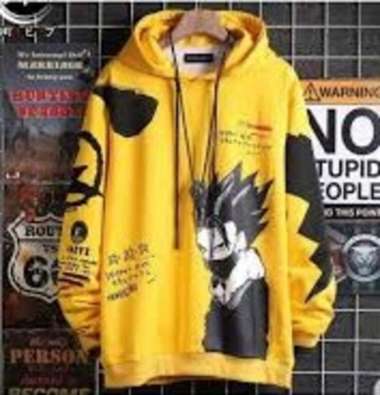 Sweater Pria Termurah Berkualitas - Anime Hoodie Putih L/XL
