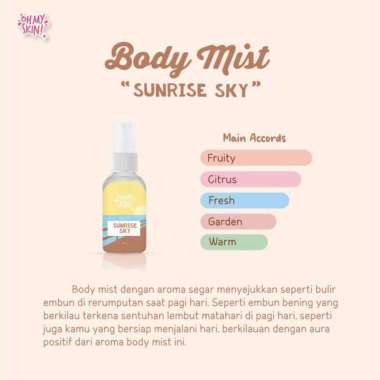 Oh My Skin! Body Mist Parfum Badan Sunrise sky