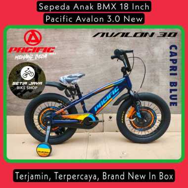 Sepeda Anak BMX 18 Inch PACIFIC AVALON 3.0 STEEL New Capri Blue
