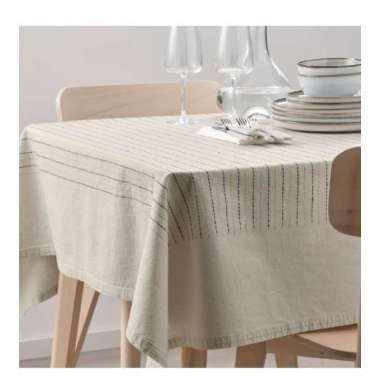 Kain Taplak Meja Makan/Alas Untuk Meja Makan Cantik 145x240cm_Krem