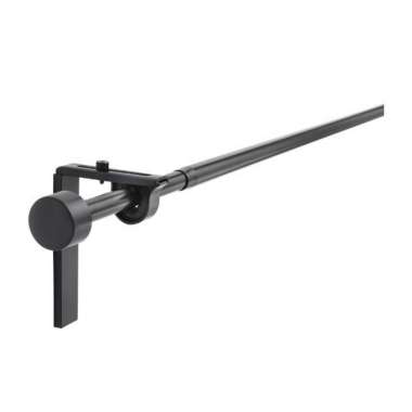 Rel Gorden/Batang Gorden 120-210cm(Bisa Disesuaikan)Siap Pasang_Hitam