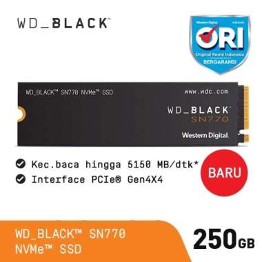 SSD WD Black SN770 250GB - SSD M.2 NVMe PCIe