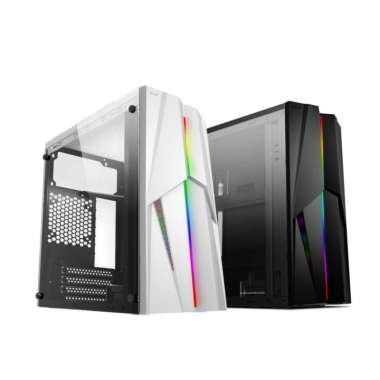 Casing PC Armaggeddon TRON 1X | M-ATX | RGB Front Panel HITAM