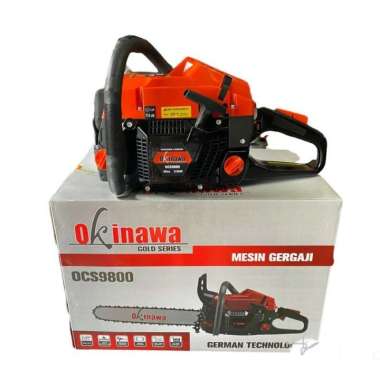 Mesin Potong Kayu Chainsaw OKINAWA OCS9800 Complete Bar Baja 24 inchi