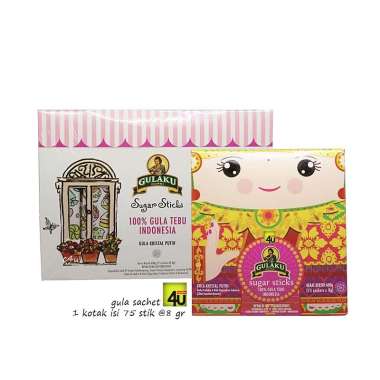 GULAKU - Sugar Stick - 75 Sachet GULA PASIR