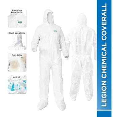 LEGION Hazmat Suit Chemical Coverall Wearpack Disposable Baju APD m warna
