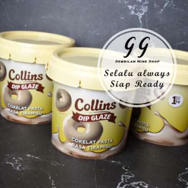 COLLINS Dip Glaze TIRAMISU 1 KG Glazing Saus Rasa Tiramisu Kilap Halal Saos Mengkilap