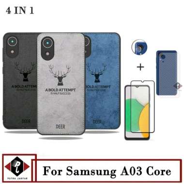 Case Deer Samsung A03 Core Anti Gores Layar Bonus Camera & Garskin Biru