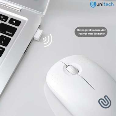 Wireless Mouse Unitech PS103 Series 2.4GHz For Laptop PC 1000DPI Hitam warna